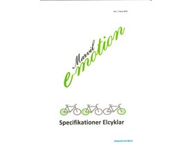 Specifikation alla e-motion årsmodeller