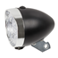 Framlampa LED 3 dioder Svart/Silver ink batteri